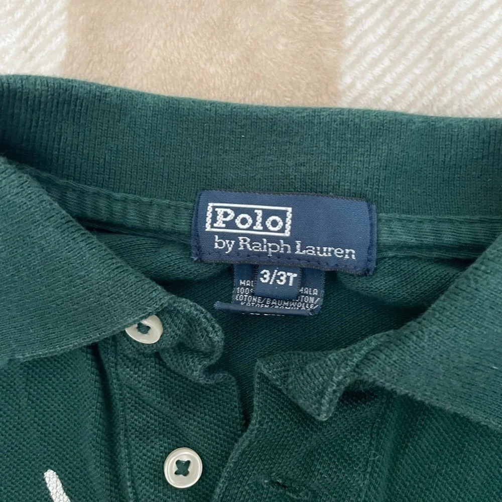 3T Ralph Lauren Dark Green Polo with White Design